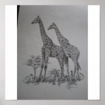 Girafe Posters