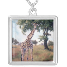 Girafe TENANT le collier GRAND