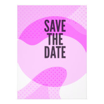 Girly Retro sparen de Datum Gepersonaliseerde Uitnodigingen