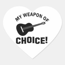 Gitaar mijn wapen van keus stickers
