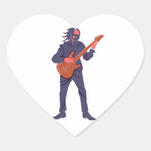 Gitarrist guitar player sticker