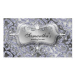 Glace d'argent de zèbre de carte de visite de bijo