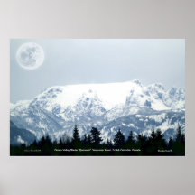 Glacier de vallée de Comox, copie de photo d'île d Affiche