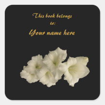 Gladiolas Bookplate Vierkante Stickers