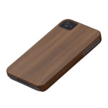 Glanzende Houten Korrel Chocholate Case-Mate iPhone 4 Hoesjes