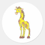 Glimlachende Giraf Ronde Sticker