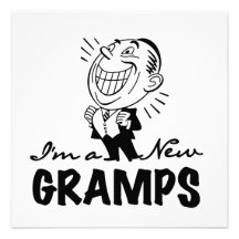 Glimlachende Nieuwe T-shirts Gramps en Giften Persoonlijke Uitnodigingen