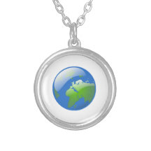 Globe de la terre de planète collier