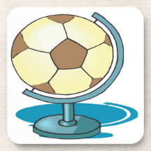 Globe du football dessous-de-verre