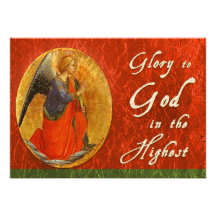 Gloire à Dieu dans la plus haute carte de Noël Faire-parts