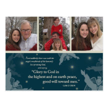 Glorie aan Briefkaart 3 van de God familiefoto's ( Wenskaart