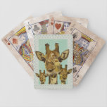 Golden Damask Giraffes Azure Card Deck jeux de cartes
