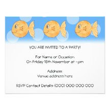 Goldfish. Cartons D'invitation