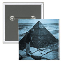 Golf au bleu vintage de pyramide modifié la tonali badge