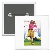 GOLF IN POSTER VAN DE REIS VAN DUITSLAND HET VINTA BUTTON