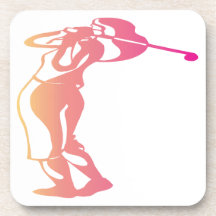 Golfeur de femme dessous-de-verre