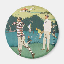Golfeur jouant au golf de l'Ecosse de voyage de go Magnets Pour Réfrigérateur
