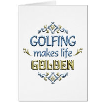 GOLFING is Gouden Wenskaarten
