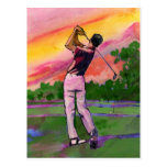 Golfspeler bij gebied wens kaart