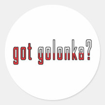 golonka obtenu ? Drapeau Autocollant Rond