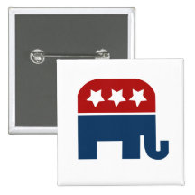 GOP het republikeinse ontwerp van het olifantsLogo Speldje