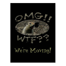 Gopher OMG WTF; Adreswijziging Wenskaarten