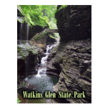 Gorge au parc d'état de gorge de Watkins, New York Cartes Postales