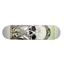 gotisch-schedel-illustraties skate deck