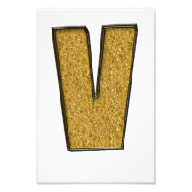 Goud V van Bling Fotoprints