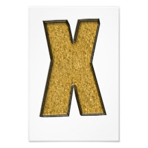 Goud X van Bling Fotografische Afdruk