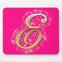 Gouden Aanvankelijk E - Roze Mousepad Muis Mat