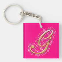 Gouden Aanvankelijk G - Leuke Keychain Sleutelhangers