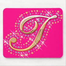 Gouden Aanvankelijke I - Roze Mousepad Muismat