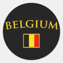 Gouden België Ronde Sticker