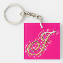 Gouden Brief J - Keychain