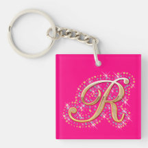 Gouden Brief R - Keychain