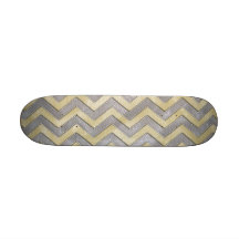 Gouden en Zilveren Zigzag Skateboard