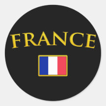 Gouden Frankrijk Ronde Stickers