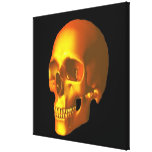 Gouden schedel Uitgerekt Canvas 24x24 " Gallerij Wrapped Canvas