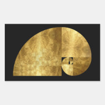 Gouden Verhouding, Spiraal Fibonacci Rechthoekvormige Stickers