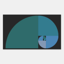 Gouden Verhouding, Spiraal Fibonacci Stickers