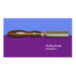 Gouge Roughing Woodturning BluePurple BusinessCard Modèle De Carte De Visite