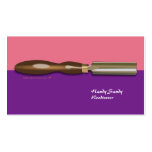 Gouge Roughing Woodturning PinkPurple BusinessCard Modèle De Carte De Visite