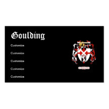 Goulding - carte d'affaires/profil - Goulding Modèles De Cartes De Visite