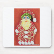 Goupille du père noël des coquillages tapis de souris