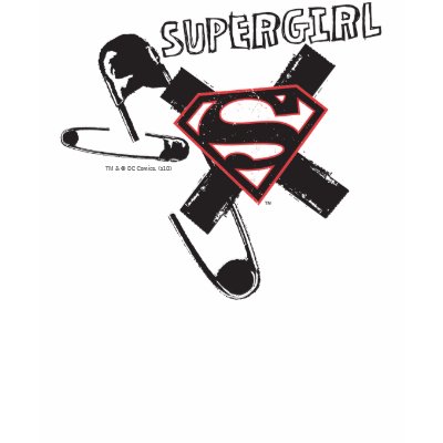 Goupilles de sécurité noires de Supergirl T-shirts par Supergirl