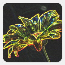 Gouttes de pluie de marguerite stickers carrés