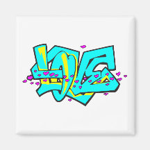 Graffit het woordontwerp van de LIEFDE CMYK Koelkast Magneten