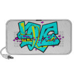 Graffit het woordontwerp van de LIEFDE CMYK iPhone Speaker