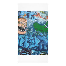 Graffiti anglais cartes de vœux avec photo
